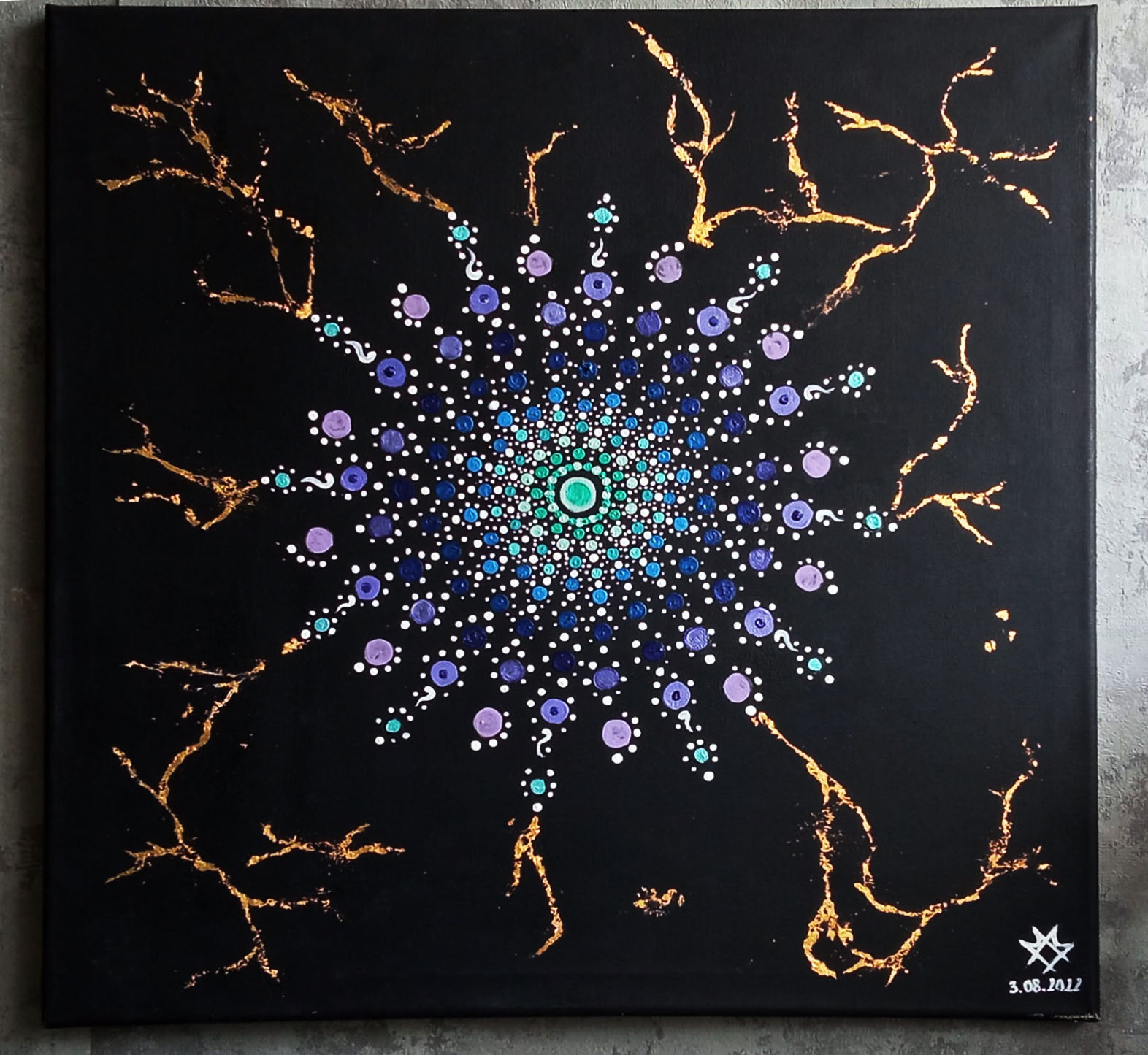 Acrylic mandala painting